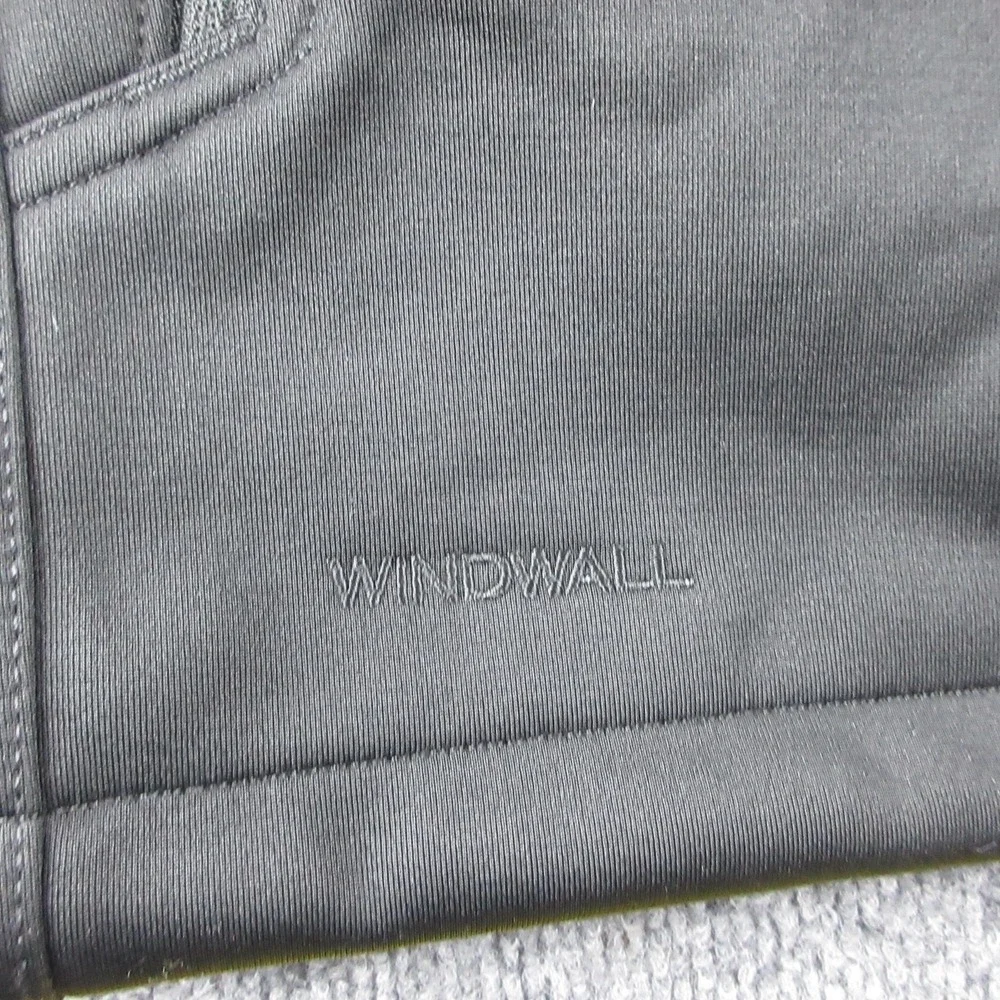 The North Face Vest Mens XL Black Windwall Softshell Full Zip Outdoors Hiking